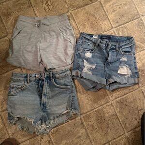 Stylish Denim and Casual Shorts Set